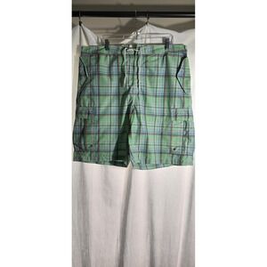 Polo Ralph Lauren Swim Trunks Mens Large‎ Plaid Lined Beach Shorts Vintage 40